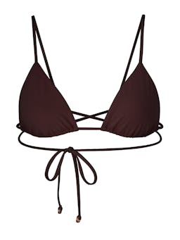 The Wrap Triangle bikini top Bikini Top Anemos Espresso M  - Collagerie