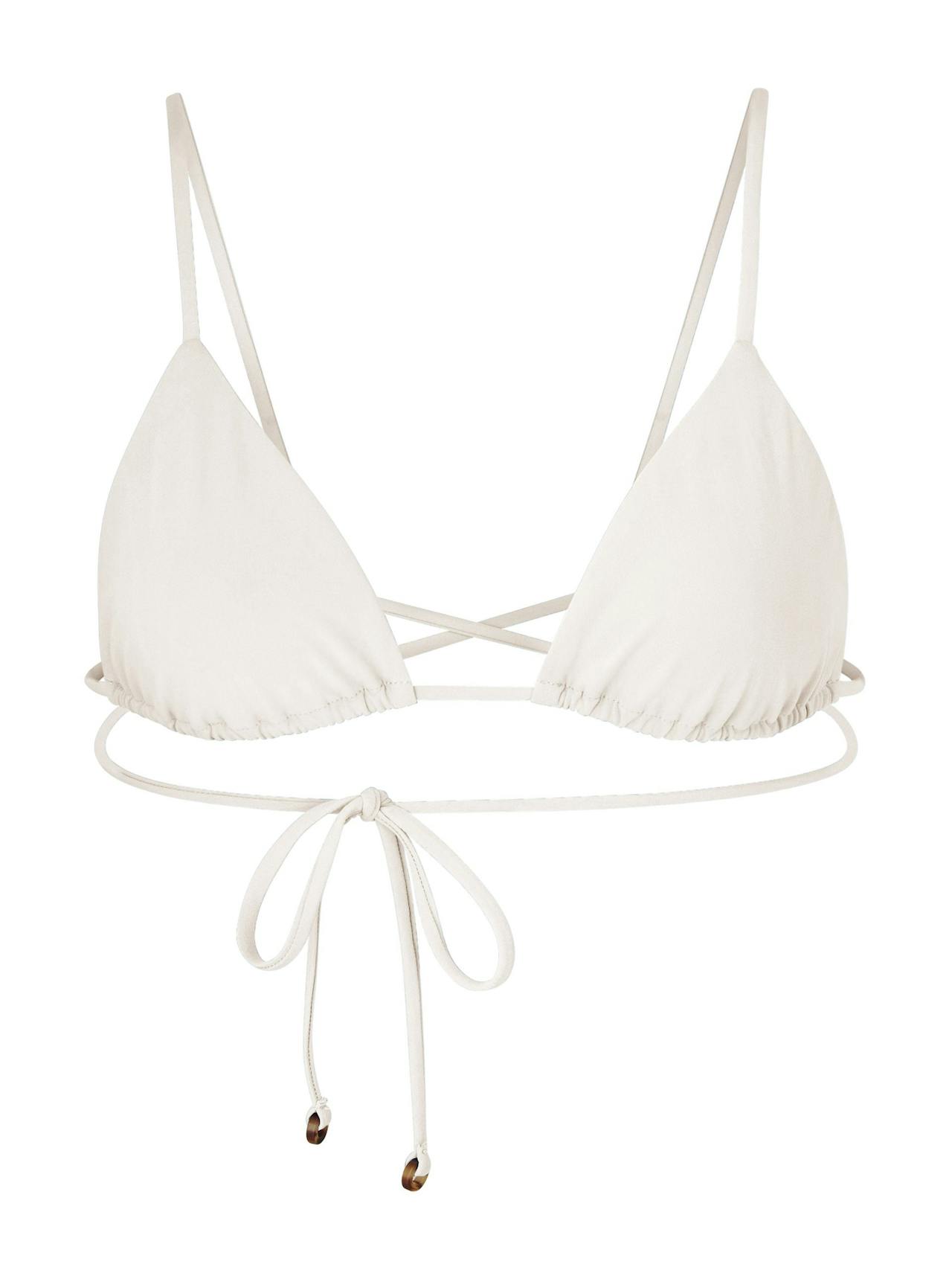 The Wrap Triangle bikini top Bikini Top Anemos Off-white XS  - Collagerie