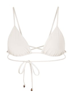 The Wrap Triangle bikini top Bikini Top Anemos Off-white XS  - Collagerie