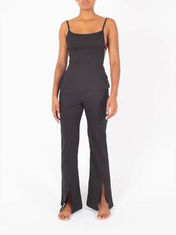 The Front Slit Pant in stretch linen Pants Anemos    - Collagerie