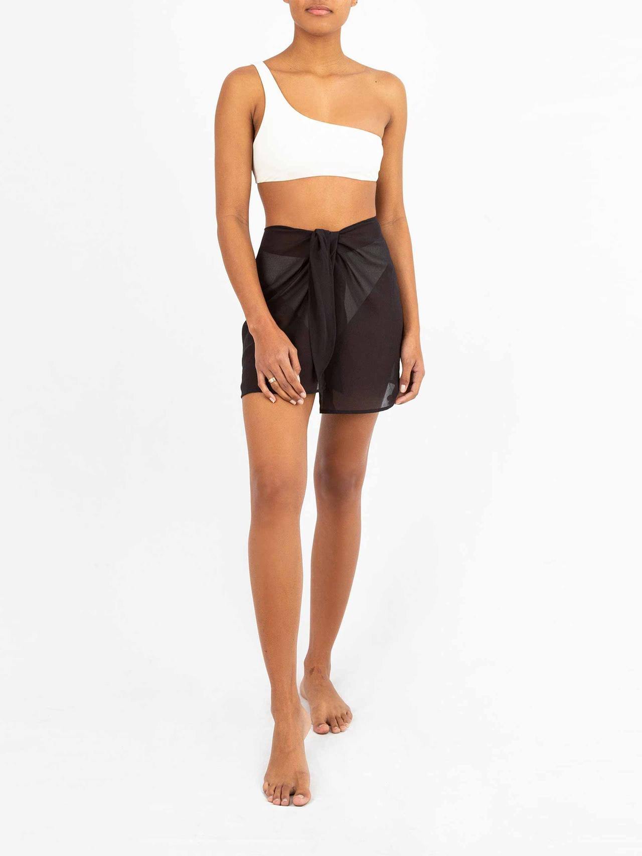 The Wrap mini skirt in sheer eco-chiffon Cover-Ups Anemos    - Collagerie