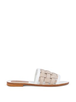 Beige white lounger slides Shoes A Piedi    - Collagerie