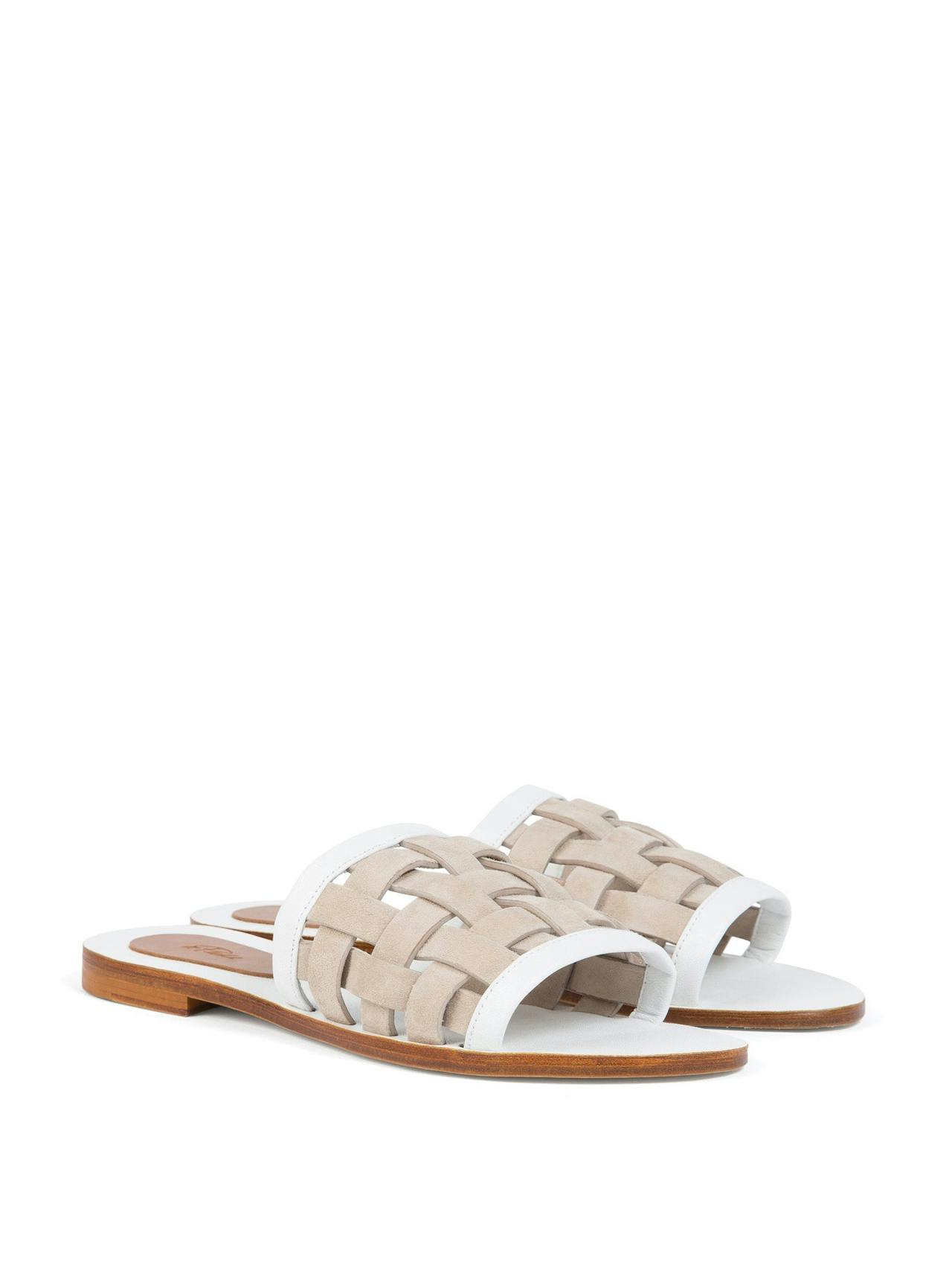 Beige white lounger slides Shoes A Piedi    - Collagerie