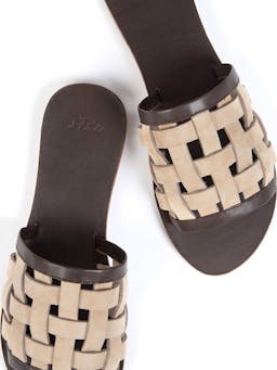 Beige and brown Lounger slides Shoes A Piedi    - Collagerie