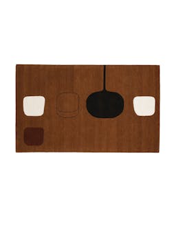 Permutation Brown by William Scott woollen rug  Christopher Farr Editions    - Collagerie