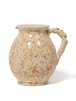 Cigno splatter jug Interiors Sharland England Tan and Ivory   - Collagerie