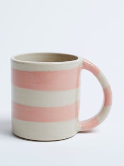 Pink stripe mug Interiors KS Creative Pottery    - Collagerie