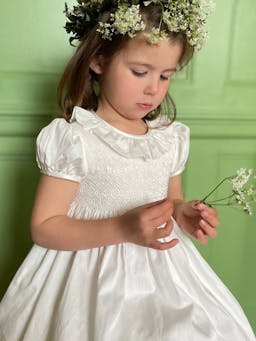 White Diana special occasion dress Kids Smock London    - Collagerie