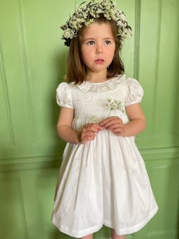 White Diana special occasion dress Kids Smock London    - Collagerie