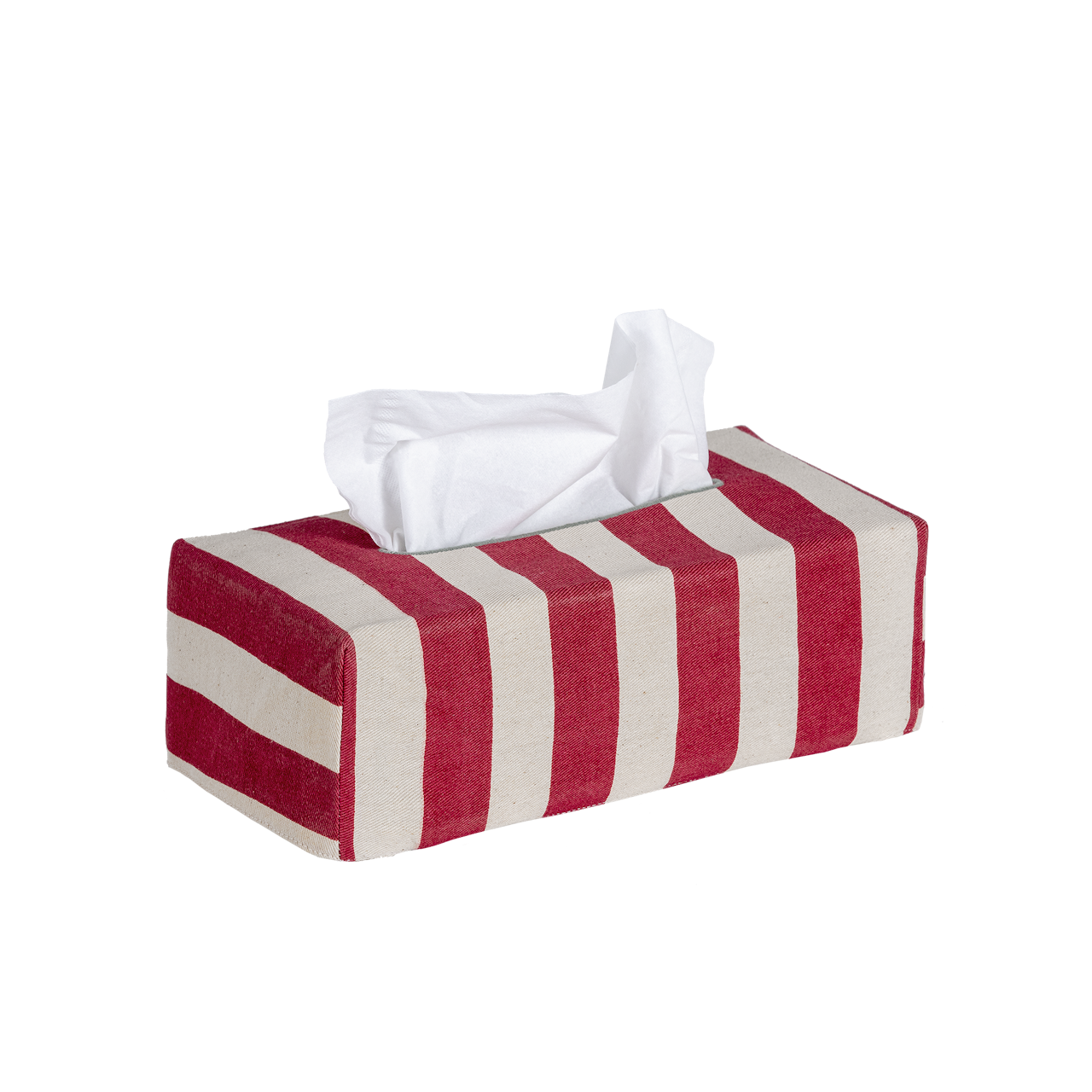 Tangier stripe tissue box cover Interiors Alice Palmer & Co Red   - Collagerie