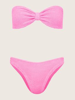 Bubblegum pink Jean bandeau bikini Clothing Hunza G    - Collagerie