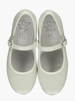 Ivory leather Mary Jane girl's shoes Kids Amaia    - Collagerie