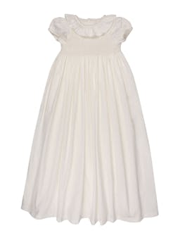 White Eve hand smocked christening gown Kids Smock London    - Collagerie