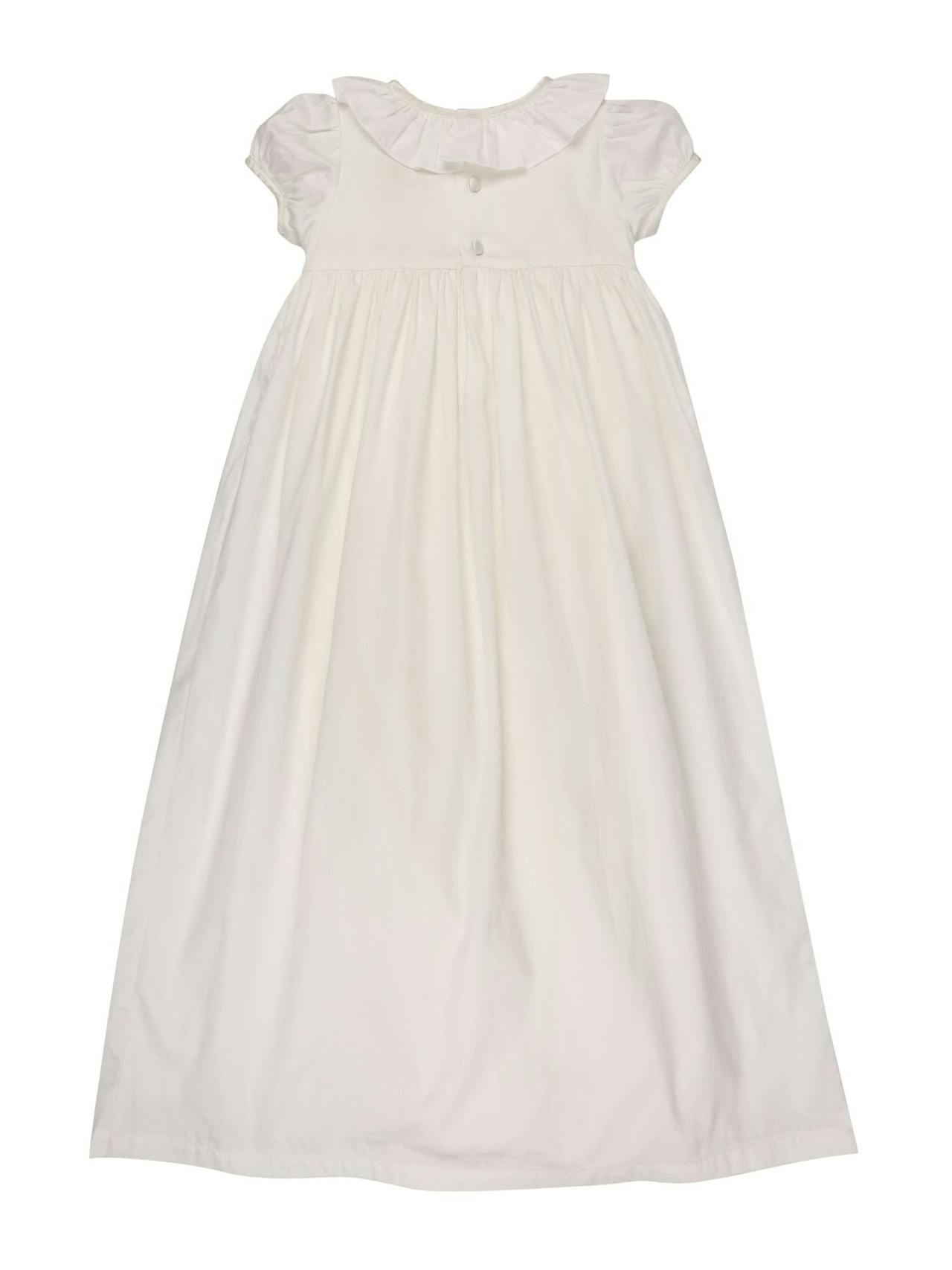 White Eve hand smocked christening gown Kids Smock London    - Collagerie