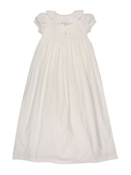 White Eve hand smocked christening gown Kids Smock London    - Collagerie