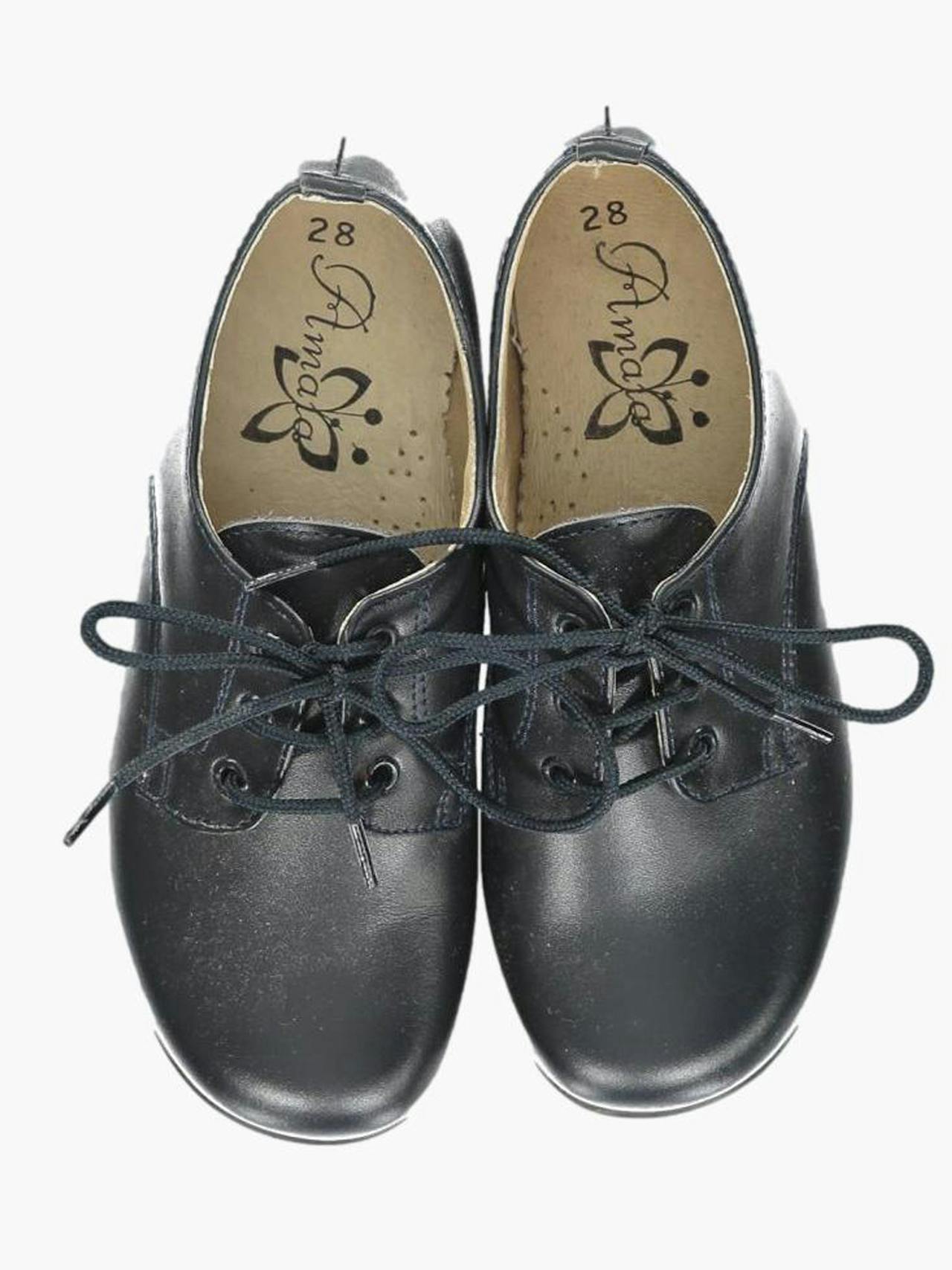 Blue lace-up leather shoes Kids Amaia    - Collagerie