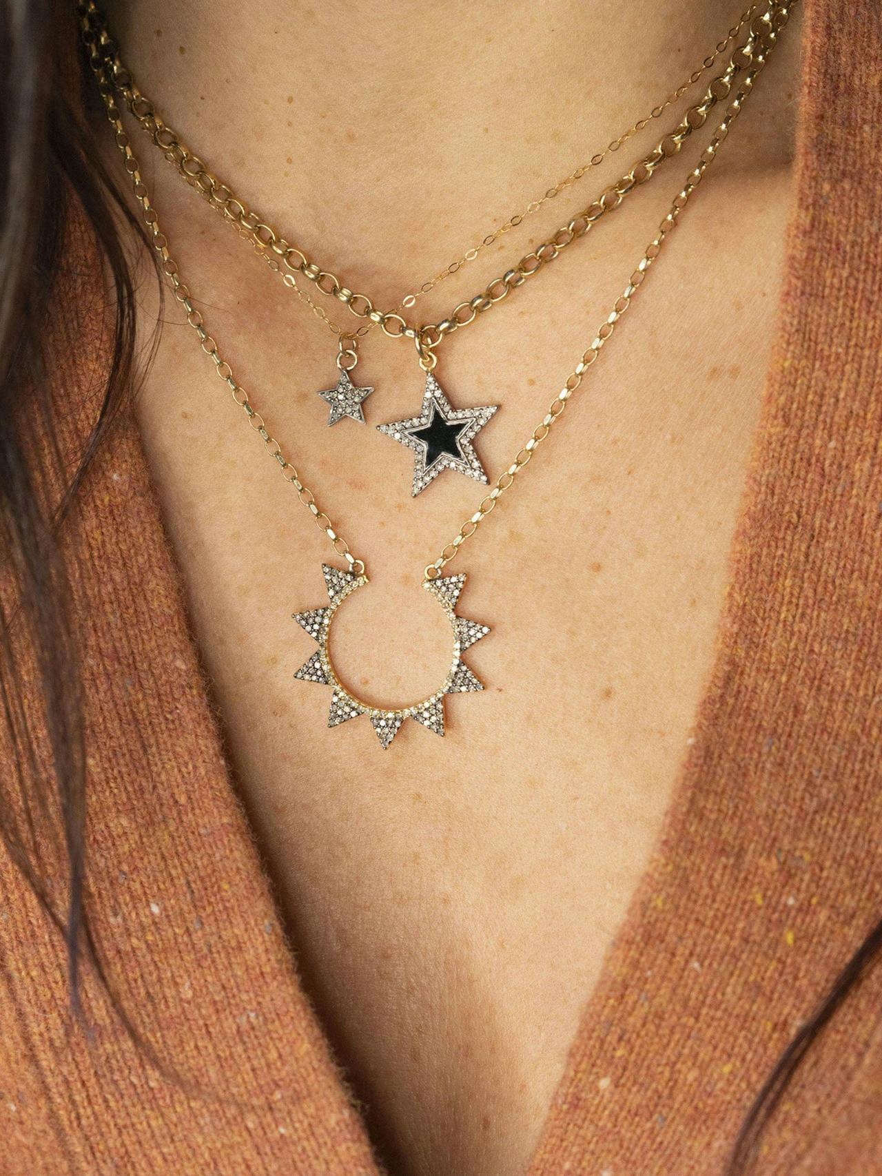 Diamond double-sided star necklace Jewellery and Watches Kirstie Le Marque    - Collagerie