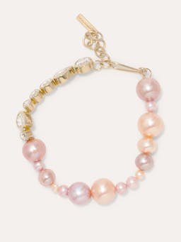 "Float" pink pearl and zirconia gold vermeil bracelet Jewellery Completedworks    - Collagerie