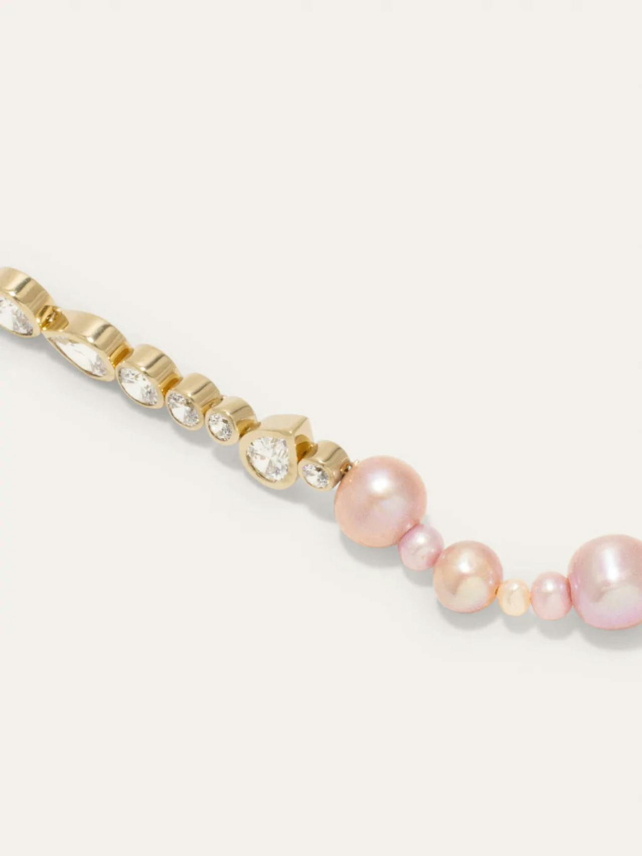 "Float" pink pearl and zirconia gold vermeil bracelet Jewellery Completedworks    - Collagerie