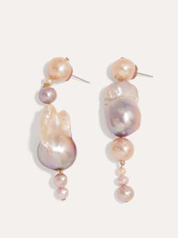 "Float" pink pearl and gold vermeil earrings Jewellery Completedworks    - Collagerie