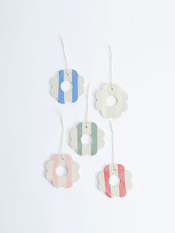 Striped hanging flower decoration (set of 5) Interiors KS Creative Pottery    - Collagerie