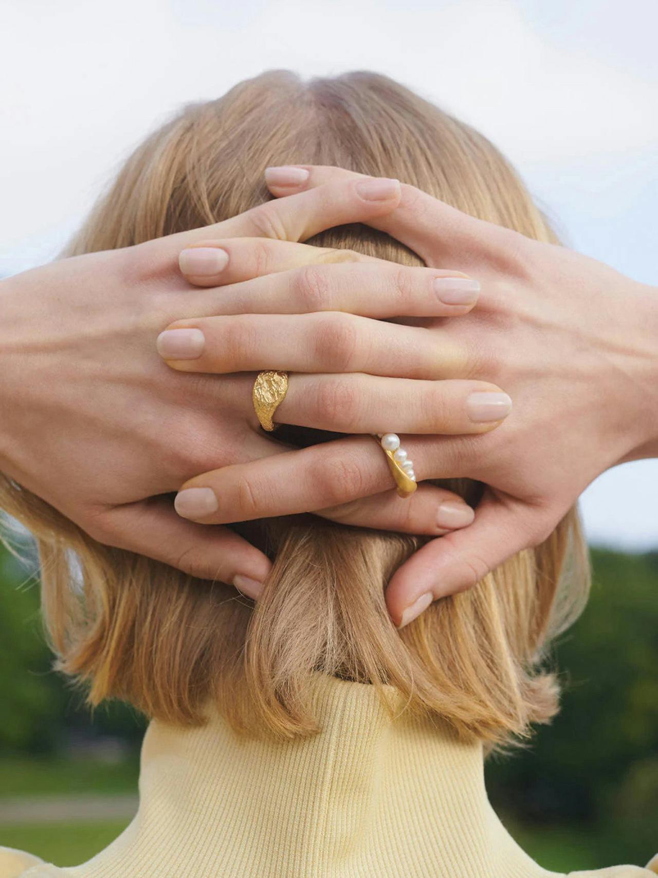 "Foil" gold vermeil ring - small Jewellery Completedworks    - Collagerie