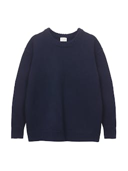 The Oversized knit in navy Clothing Navygrey    - Collagerie