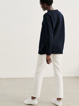 The Oversized knit in navy Clothing Navygrey    - Collagerie