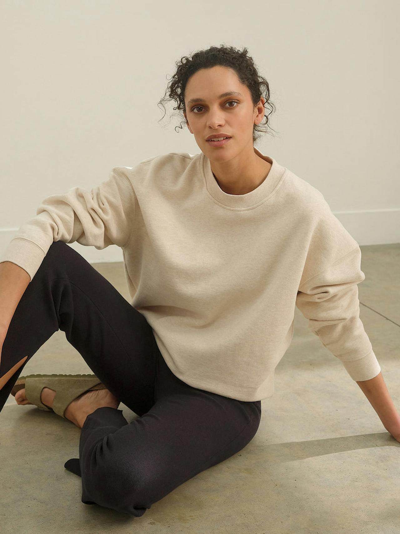 The Relaxed-fit sweatshirt in seashell Clothing Navygrey    - Collagerie