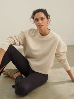 The Relaxed-fit sweatshirt in seashell Clothing Navygrey    - Collagerie