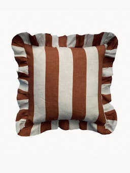 Cinnamon and Oyster Cushion Cover Cushions Amuse La Bouche    - Collagerie