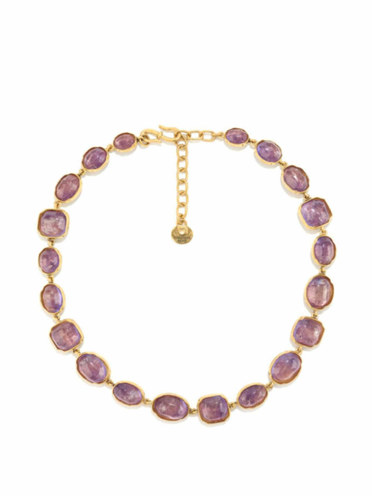 Cabochons purple necklace