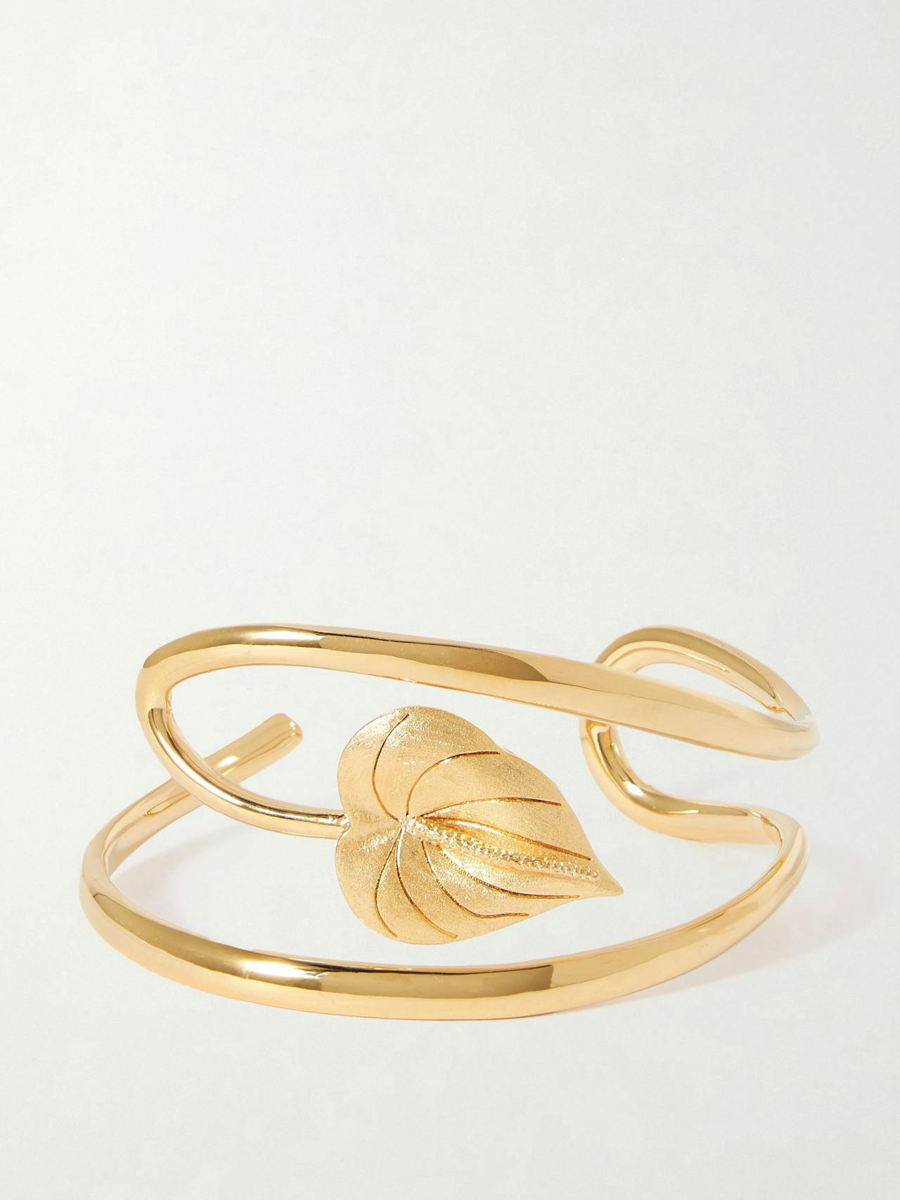 Gold-plated 'Fl-oral' bangle