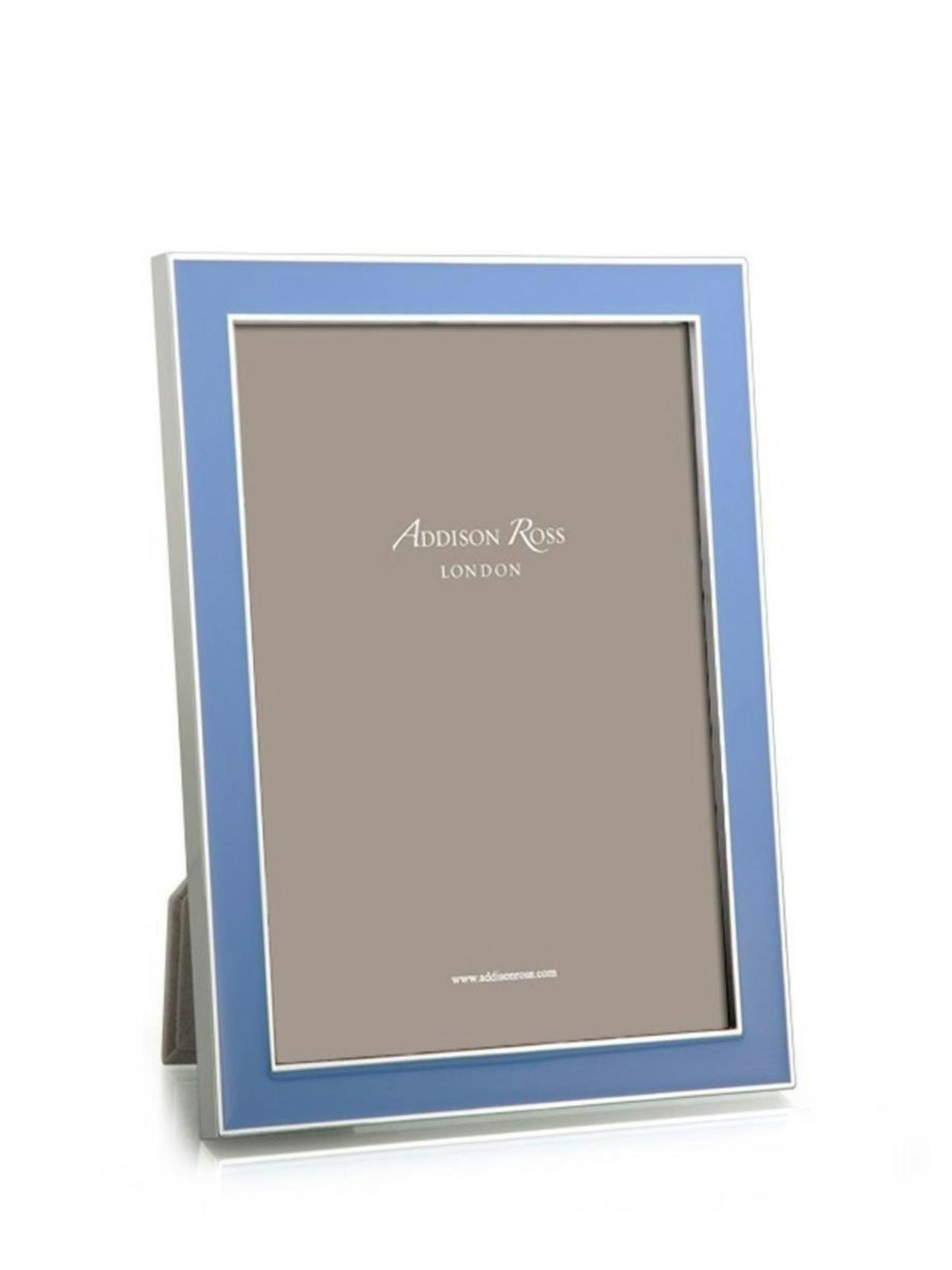 Blue enamel and silver frame