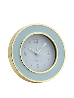 Blue and gold alarm clock Interiors Addison Ross    - Collagerie