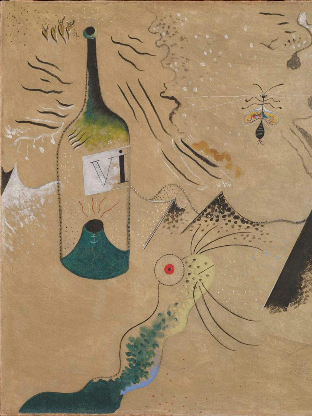 Image: La botella de vino, Joan Miró, 1924. Fundació Joan Miró, Barcelona. Successió Miró, 2024.