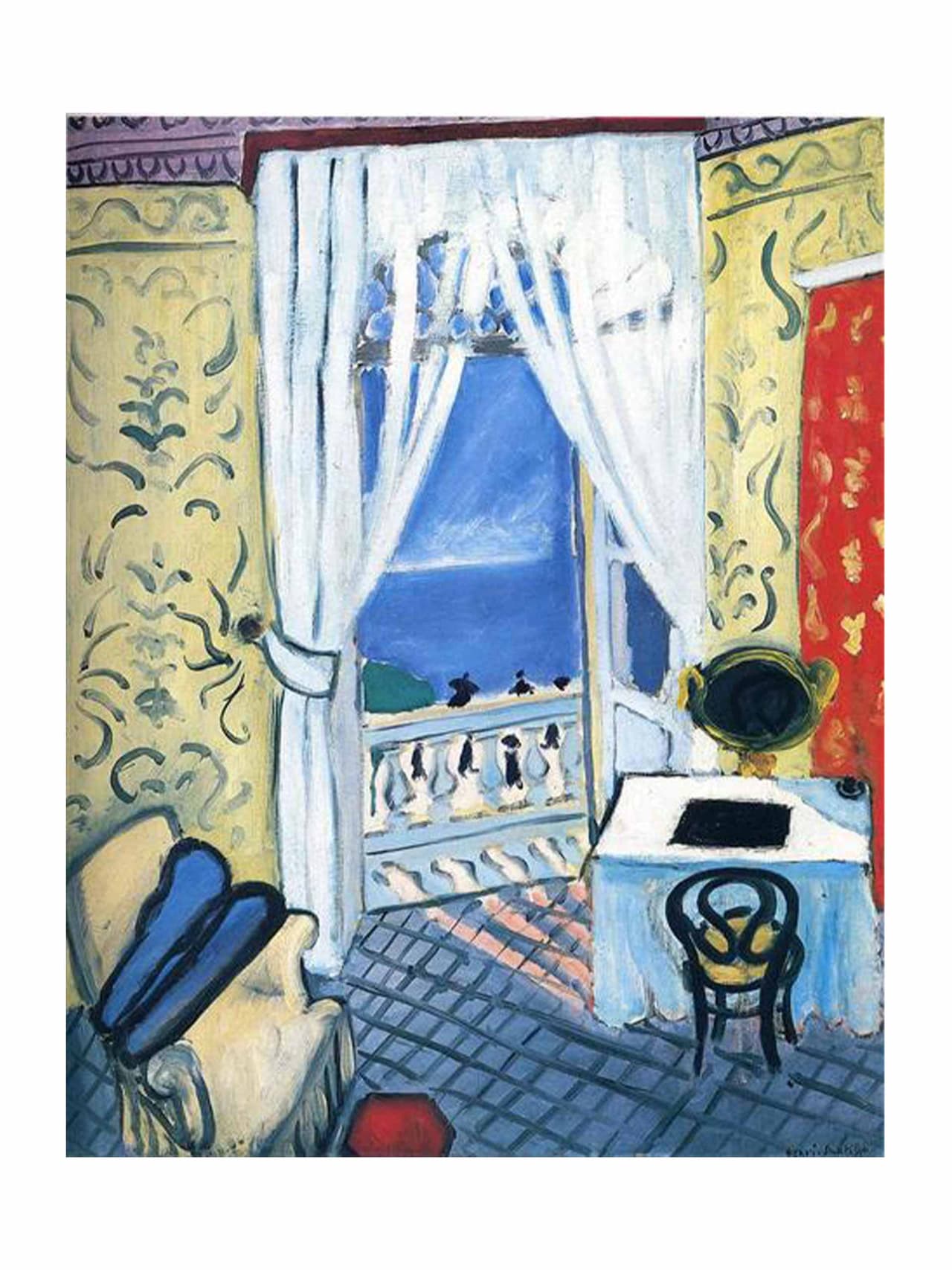 interior-with-a-violin-case Image: Interior With A Violin by Henri Matisse