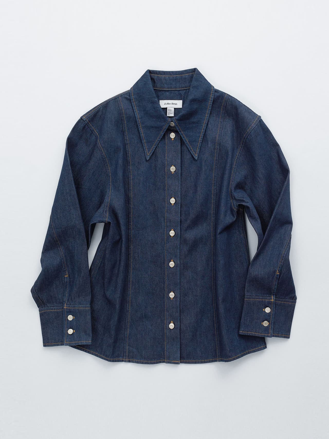 hp-&-other-stories-topstitched-denim-shirt